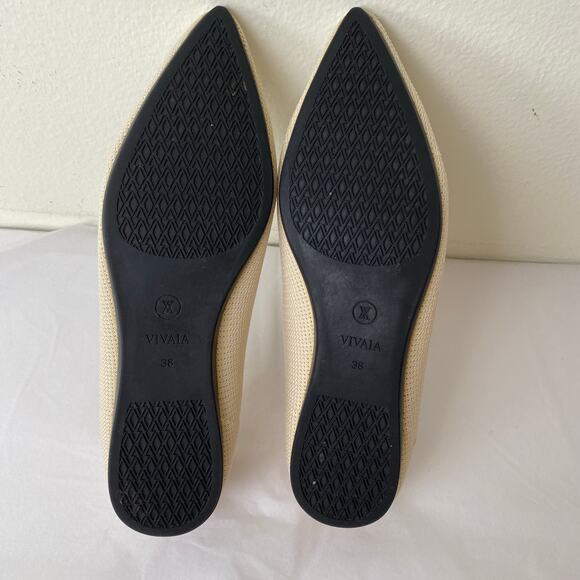 Vivaia Pointed Toe Ballet Flats Size 38 Natural Peach - Picture 13 of 14